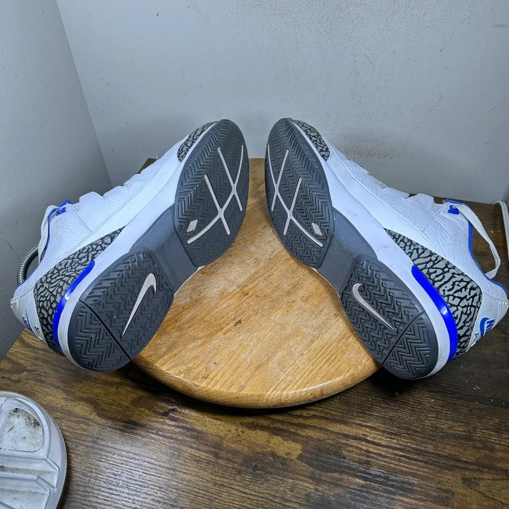 Jordan Zoom Vapor AJ3 Racer Blue White Elephant Print DV9367-100 Mens Size 13